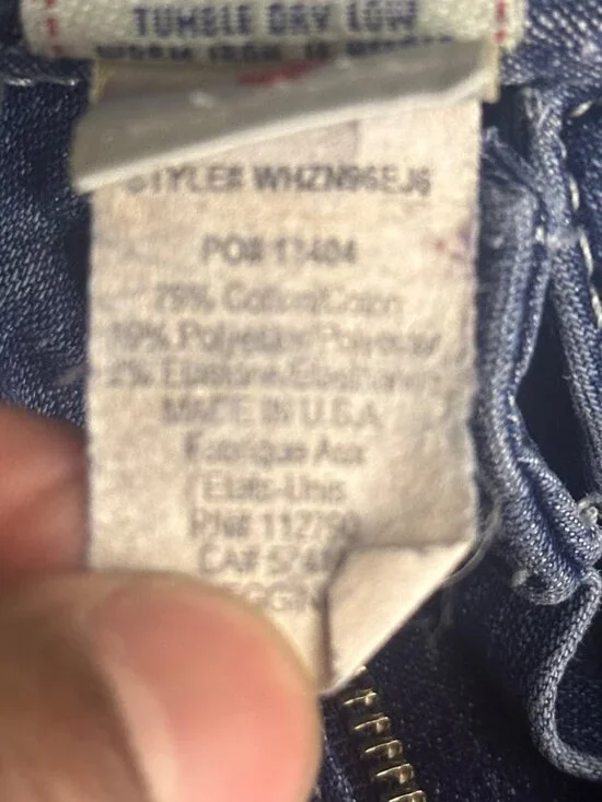 True Religion Women 30 Denim Blue Jean Pant USA Made Legging Tapered Slim Y2K - Picture 13 of 16